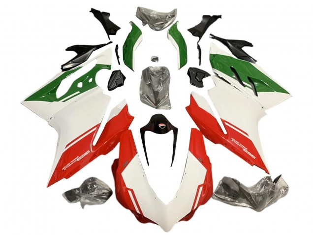 2015-2020 Ducati 959 Motorcycle Fairings - White Red Green