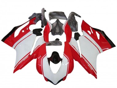 Affordable 2015-2020 Ducati 959 Motorcycle Fairing Kits - White Red Glossy Black