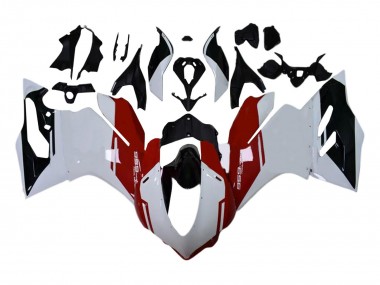 Affordable 2015-2020 Ducati 959 Motorcycle Fairings Kits - White Red Glossy Black