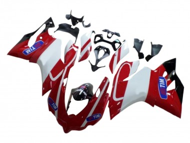 Affordable 2015-2020 Ducati 959/1299 Motorcycle Fairings - White Red Glossy Black Tim