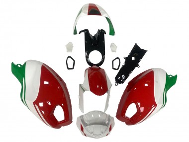 Affordable 2008-2012 Ducati Monster 696 796 1100 1100S Motorcycle Fairing - White Red Green