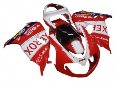Affordable 1998-2003 Suzuki TL1000R Motorcycle Fairings - White Red Black Xerox