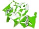 1996-2003 Kawasaki ZX7R Motorcycle Fairings - White Green