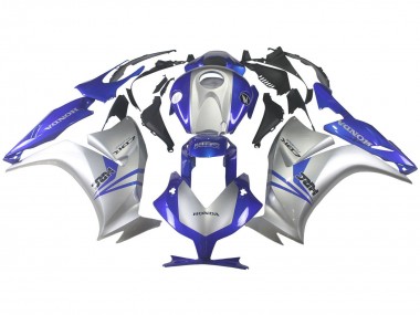Affordable 2012-2016 Honda CBR1000RR Motorcycle Fairings - Silver Blue HRC