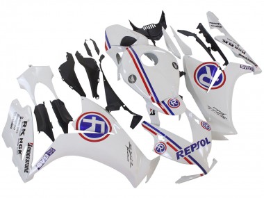 Affordable 2012-2016 Honda CBR1000RR Motorcycle Fairings - White Blue Red Repsol