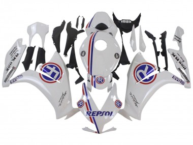 Affordable 2012-2016 Honda CBR1000RR Motorcycle Fairings - White Blue Red Repsol