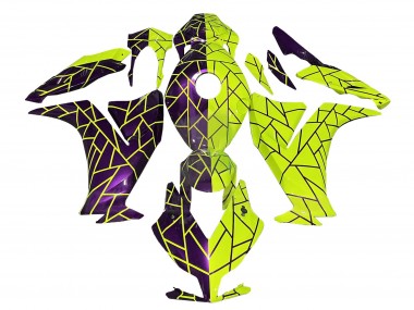 Affordable 2012-2016 Honda CBR1000RR Motorcycle Fairings - Purple Yellow