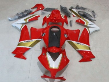 Affordable 2012-2016 Honda CBR1000RR Motorcycle Fairings - White Red Gold