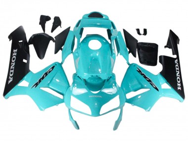 Affordable 2003-2004 Honda CBR600RR Motorcycle Fairings - Light Blue Black