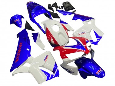 Affordable 2003-2004 Honda CBR600RR Motorcycle Fairings - White Blue Red HRC