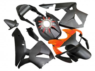 Affordable 2003-2004 Honda CBR600RR Motorcycle Fairings - Matte Black Orange