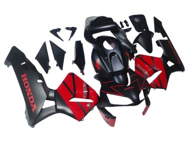 Affordable 2003-2004 Honda CBR600RR Motorcycle Fairings - Red Glossy Black Matte Black