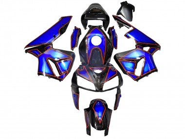 Affordable 2005-2006 Honda CBR600RR Motorcycle Fairings - Blue Black with Red Line