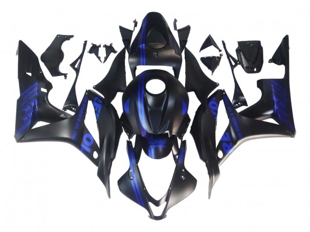 2007-2008 Honda CBR600RR Motorcycle Fairings - Matte Black Blue Repsol