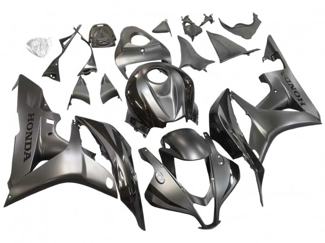 2007-2008 Honda CBR600RR Motorcycle Fairing - Silver Glossy Black