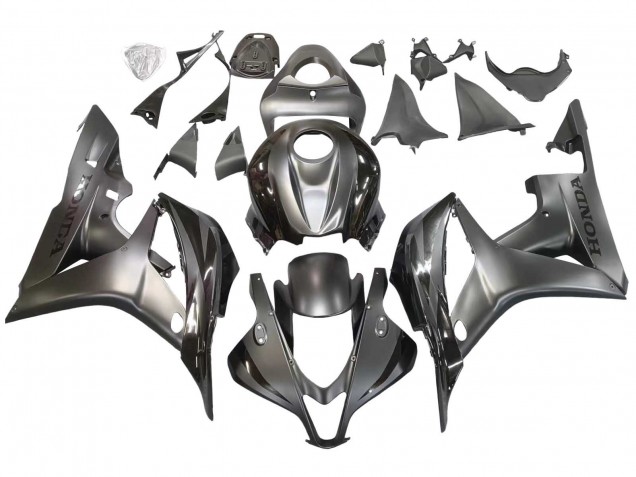 2007-2008 Honda CBR600RR Motorcycle Fairing - Silver Glossy Black
