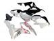 2007-2008 Honda CBR600RR Motorcycle Fairings - White Cherry Blossom Glossy Black Split