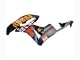 2007-2008 Honda CBR600RR Motorcycle Fairings - Matte Black Orange Red Rossi Repsol 46