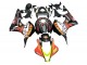 2007-2008 Honda CBR600RR Motorcycle Fairings - Matte Black Orange Red Rossi Repsol 46