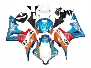 Affordable 2007-2008 Honda CBR600RR Motorcycle Fairings - Orange White Red Blue Repsol