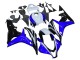 2007-2008 Honda CBR600RR Motorcycle Fairing - White Blue Glossy Black