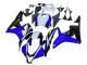 2007-2008 Honda CBR600RR Motorcycle Fairing - White Blue Glossy Black