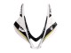 2007-2008 Honda CBR600RR Motorcycle Fairing - White Gold Glossy Black Playboy