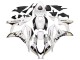2007-2008 Honda CBR600RR Motorcycle Fairing - White Gold Glossy Black Playboy