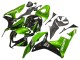 2007-2008 Honda CBR600RR Motorcycle Fairing Kits - Green Glossy Black