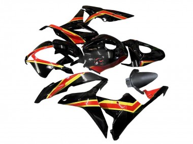 Affordable 2007-2008 Honda CBR600RR Motorcycle Fairings - Red Gold Glossy Black