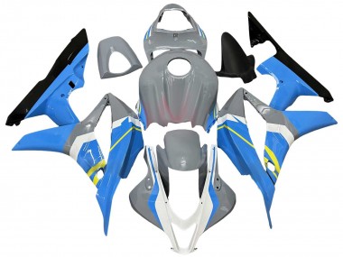 Affordable 2007-2008 Honda CBR600RR Motorcycle Fairings - Nardo Grey Blue White Glossy Black