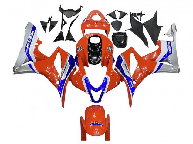 2007-2008 Honda CBR600RR Motorcycle Fairings - Silver Blue Red HRC