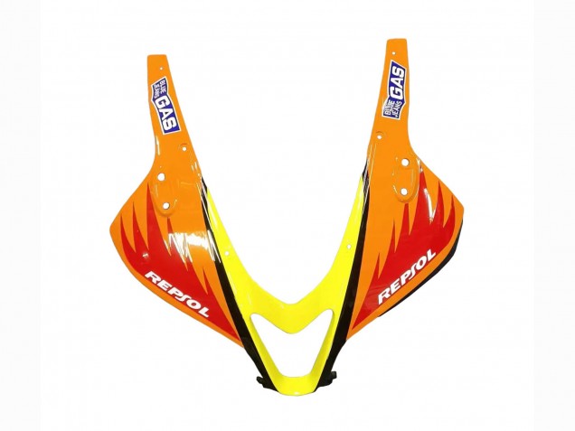 2007-2008 Honda CBR600RR Motorcycle Fairings - Yellow Orange Glossy Black Rossi Repsol