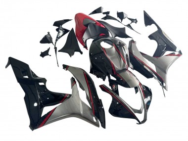 Affordable 2007-2008 Honda CBR600RR Motorcycle Fairings - Silver Red Glossy Black