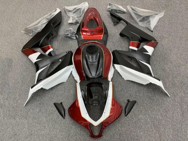 Affordable 2007-2008 Honda CBR600RR Motorcycle Fairings - White Red Matte Black