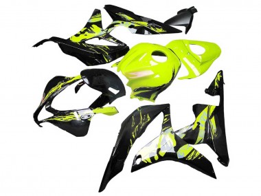 Affordable 2007-2008 Honda CBR600RR Motorcycle Fairings - Yellow Glossy Black