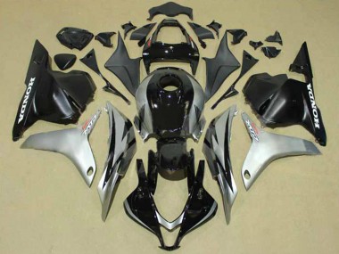 Affordable 2009-2012 Honda CBR600RR Motorcycle Fairings - Black Grey