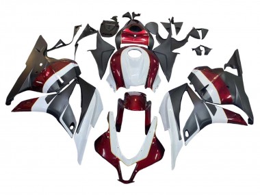 Affordable 2009-2012 Honda CBR600RR Motorcycle Fairings - White Red Matte Black