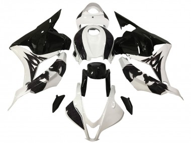Affordable 2009-2012 Honda CBR600RR Motorcycle Fairing - White Glossy Black