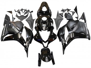 Affordable 2009-2012 Honda CBR600RR Motorcycle Fairings - Glossy Black Matte Black