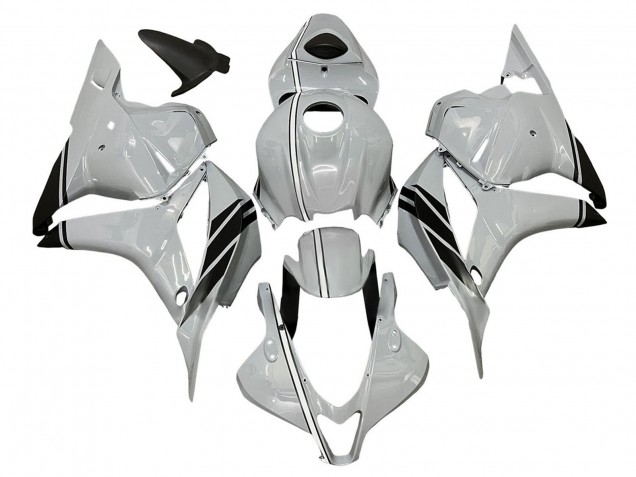 2009-2012 Honda CBR600RR Motorcycle Fairings - Glossy Grey Black