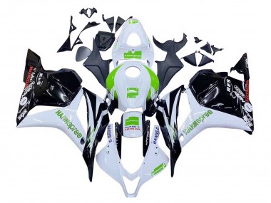 Affordable 2009-2012 Honda CBR600RR Motorcycle Fairings - White Green Glossy Black Hannspree