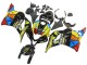 2009-2012 Honda CBR600RR Motorcycle Fairings - Black Multicolor MoviStar
