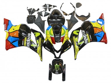 Affordable 2009-2012 Honda CBR600RR Motorcycle Fairings - Black Multicolor MoviStar