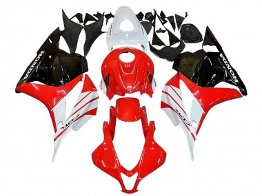 Affordable 2009-2012 Honda CBR600RR Motorcycle Fairing - White Red Glossy Black