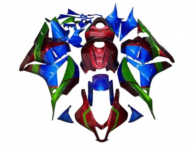 Affordable 2009-2012 Honda CBR600RR Motorcycle Fairings - Blue Red Green
