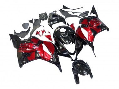 Affordable 2009-2012 Honda CBR600RR Motorcycle Fairings - Red Glossy Black