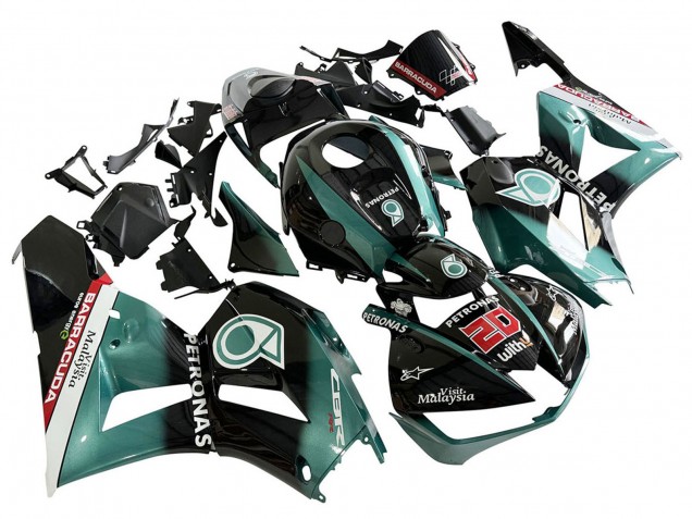 2013-2023 Honda CBR600RR Motorcycle Fairing - Teal Blue Glossy Black Petronas 20