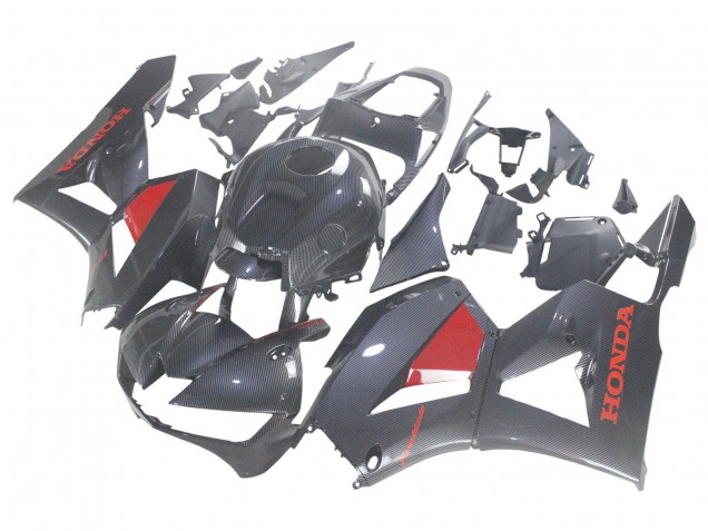 2013-2023 Honda CBR600RR Motorcycle Fairings - Black Carbon Fiber Red