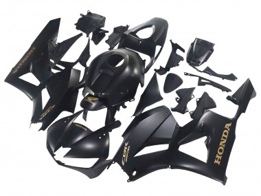 Affordable 2013-2023 Honda CBR600RR Motorcycle Fairings - Matte Black Gold Decals